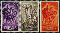 Набор марок (3 шт.). "Защита детей". 1963 год, Испанская Сахара.