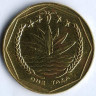 Монета 1 така. 1999 год, Бангладеш.
