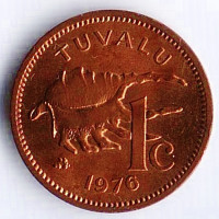 Монета 1 цент. 1976 год, Тувалу.