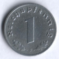 Монета 1 рейхспфенниг. 1943 год (F), Третий Рейх.