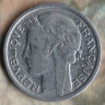 Монета 1 франк. 1941 год, Франция. Утяжелённый тип.