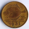 Монета 5 пфеннигов. 1932 год, Данциг.