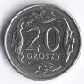 Монета 20 грошей. 2019 год, Польша.