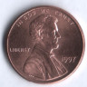 1 цент. 1997 год, США.