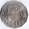 Монета 50 центов. 1969 год, Австралия.
