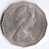 Монета 50 центов. 1969 год, Австралия.