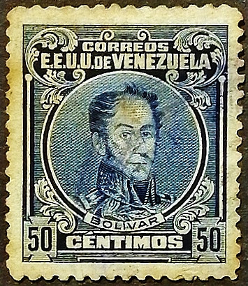 Почтовая марка (50 c.). "Симон Боливар". 1924 год, Венесуэла.