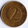 Монета 2 толара. 1995(BP) год, Словения.