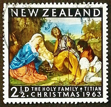 Почтовая марка. "Рождество". 1963 год, Новая Зеландия.