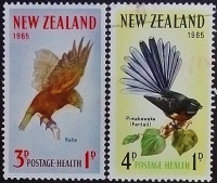 Набор почтовых марок (2 шт.). "Медицинские марки". 1965 год, Новая Зеландия.