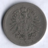 Монета 10 пфеннигов. 1889 год (D), Германская империя.