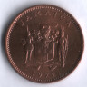 Монета 1 цент. 1972 год, Ямайка. FAO.