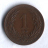 Монета 1 филлер. 1894 год, Венгрия.