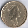 Монета 2 доллара. 1990 год, Новая Зеландия.