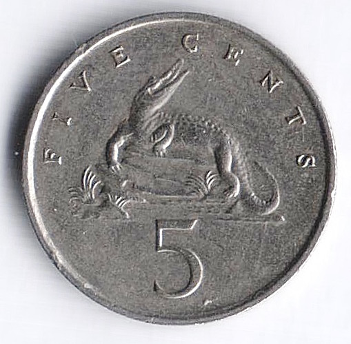 Монета 5 центов. 1981 год, Ямайка.