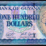 Банкнота 100 долларов. 2019 год, Гайана.