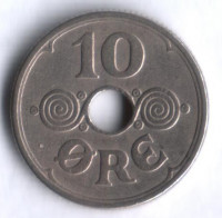 Монета 10 эре. 1940 год, Дания. N;GJ.