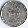 Монета 1 крона. 1955(TS) год, Швеция.