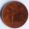 Монета 1 цент. 2000 год, Тринидад и Тобаго.