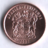 2 цента. 1997 год, ЮАР.