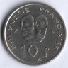 10 франков. 1972 год, Французская Полинезия.