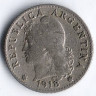 Монета 5 сентаво. 1918 год, Аргентина.