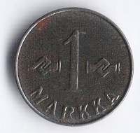 Монета 1 марка. 1952 год, Финляндия. Тип 2.