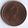 Монета 1 пенни. 1984 год, Остров Святой Елены.