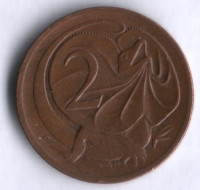 Монета 2 цента. 1974 год, Австралия.