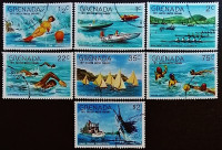 Набор почтовых марок (7 шт.). "Пасхальный парад на воде". 1977 год, Гренада.