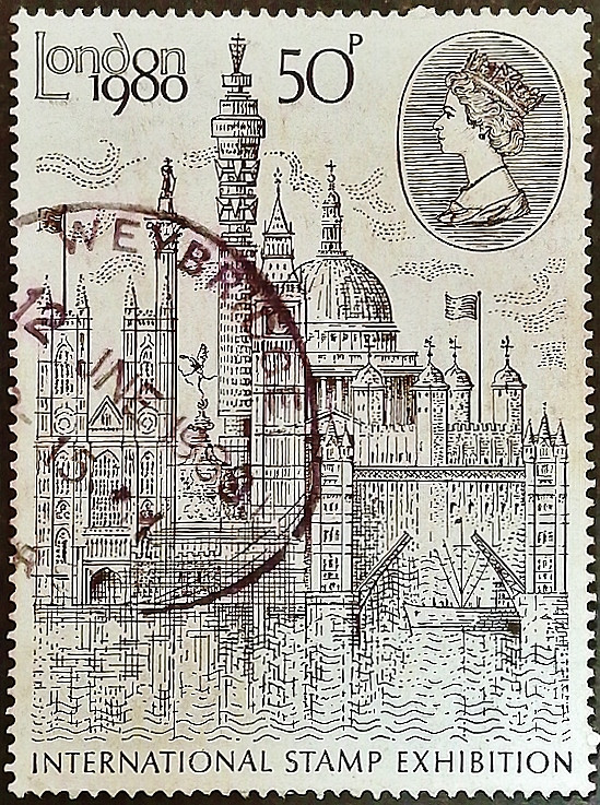 Почтовая марка. "Лондонская выставка марок 1980 года". 1980 год, Великобритания.