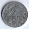 Монета 2 шиллинга. 1947 год, Австрия.