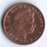 Монета 1 пенни. 1999(AB) год, Остров Мэн.