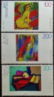 Набор марок (3 шт.). "Немецкие картины XX века". 1996 год, ФРГ.
