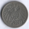 Монета 10 пфеннигов. 1902 год (J), Германская империя.