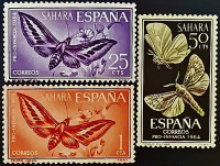 Набор марок (3 шт.). "Защита детей". 1964 год, Испанская Сахара.