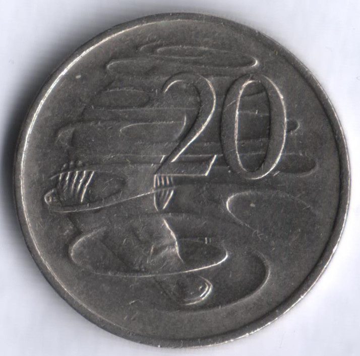 Монета 20 центов. 1996 год, Австралия.