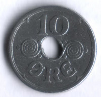 Монета 10 эре. 1942 год, Дания. N;GJ.