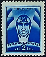 Марка почтовая (2 l.). "Авиационный налог". 1932 год, Румыния.