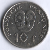 10 франков. 1983 год, Французская Полинезия.