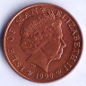 Монета 1 пенни. 1999(AA) год, Остров Мэн.