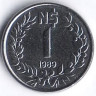 Монета 1 новый песо. 1989 год, Уругвай.