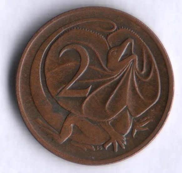 Монета 2 цента. 1976 год, Австралия.