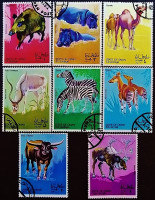 Набор марок (8 шт.). "Животные". 1969 год, Государство Оман.