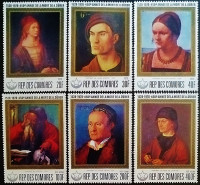 Набор марок (6 шт.). "450 лет со дня смерти Альбрехта Дюрера (II)". 1978 год, Коморские острова.