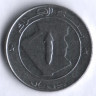 Монета 1 динар. 2007 год, Алжир.