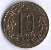 Монета 10 франков. 1961 год, Камерун (Экваториальная Африка).