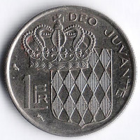 Монета 1 франк. 1966 год, Монако.