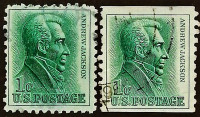 Набор почтовых марок (2 шт.). "Эндрю Джексон". 1963 год, США.