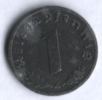 Монета 1 рейхспфенниг. 1944 год (A), Третий Рейх.